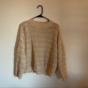 beige cream sweater knit